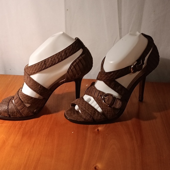 Coach Elegant Brown Strappy Women's Heels Size 8.5 - Picture 2 of 11